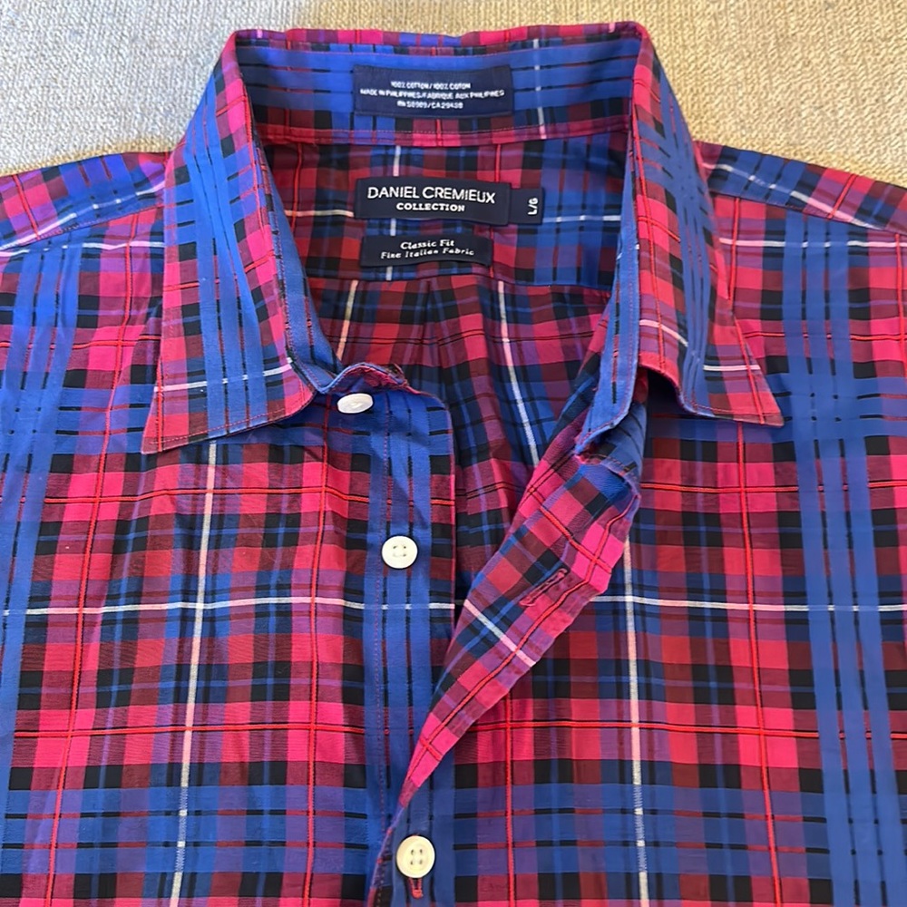 Daniel Cremieux Collection Multi Color Plaid Chec… - image 1